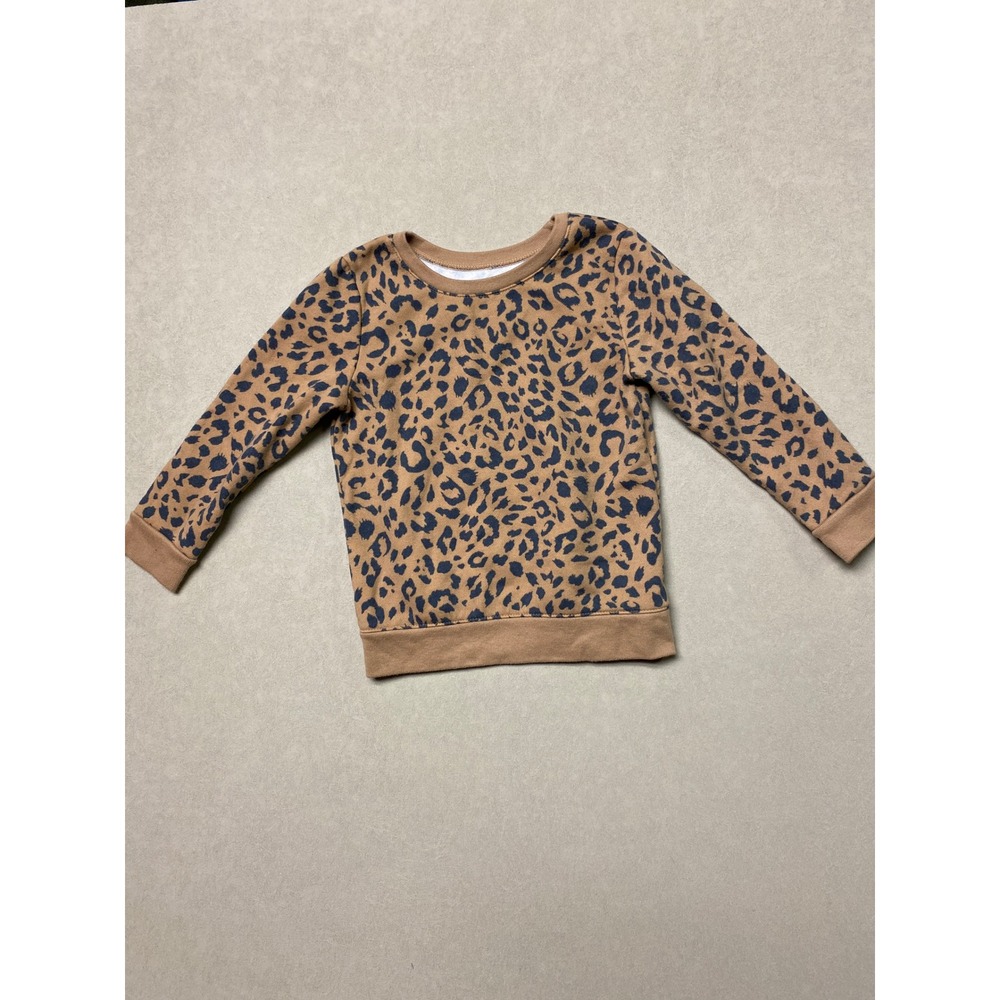 Garanimals Toddler Kids Leopard Print Fleece Sweatshirt Khaki 3T GTGF2345211